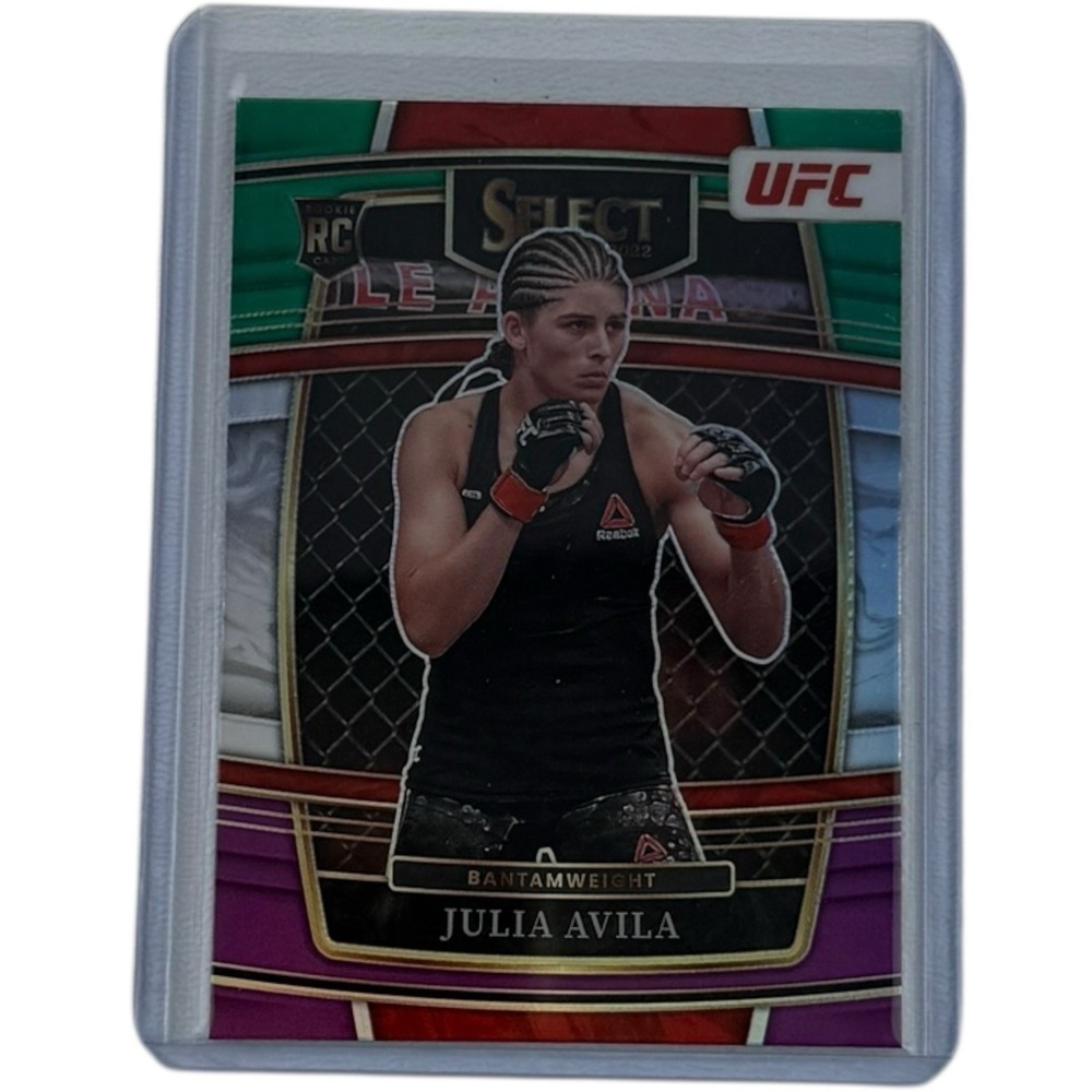 2022 Panini Select UFC Concourse‎ Green & Purple Prizm Julia Avila #91 Rookie RC